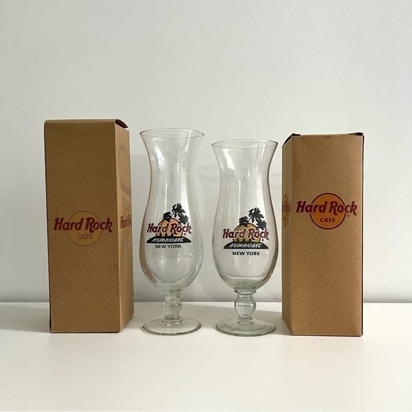 Hard Rock Cafe Hurricane New York Glass Set of 2 - Picture 2 of 4